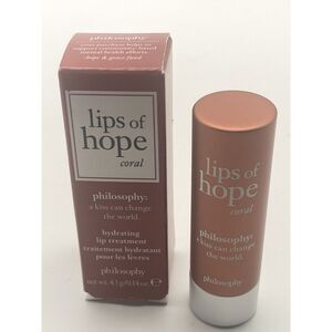 PHILOSOPHY Lips of Hope‎ CORAL Hydrating Lip Treatment .14 oz Full Size NEW